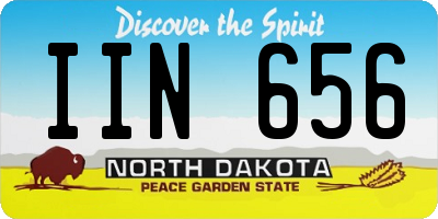 ND license plate IIN656