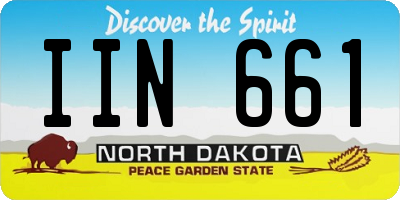 ND license plate IIN661