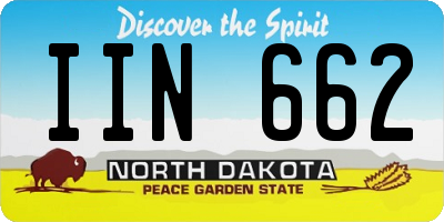 ND license plate IIN662