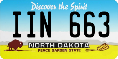 ND license plate IIN663