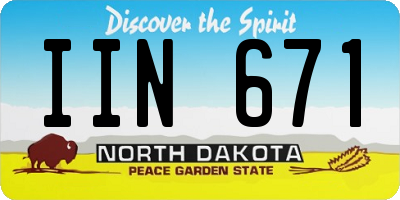 ND license plate IIN671