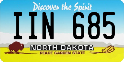 ND license plate IIN685