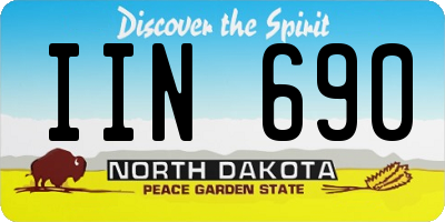 ND license plate IIN690