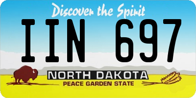 ND license plate IIN697
