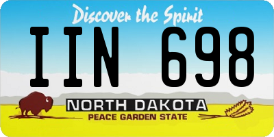 ND license plate IIN698