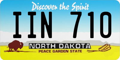 ND license plate IIN710