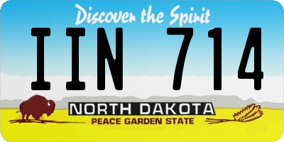 ND license plate IIN714