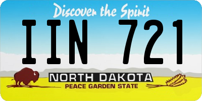 ND license plate IIN721