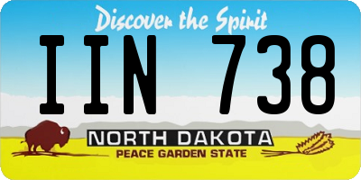 ND license plate IIN738