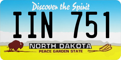 ND license plate IIN751