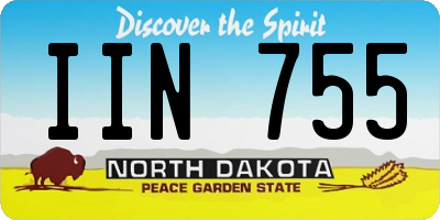 ND license plate IIN755