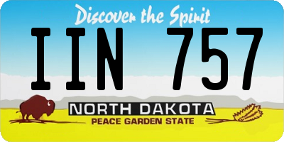 ND license plate IIN757