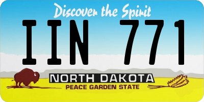 ND license plate IIN771