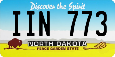 ND license plate IIN773