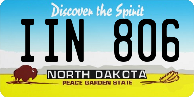 ND license plate IIN806