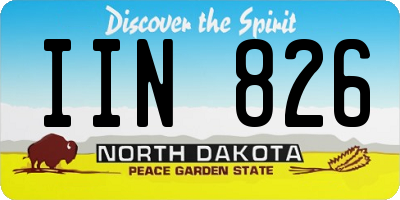 ND license plate IIN826