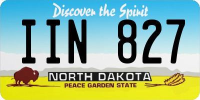ND license plate IIN827