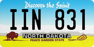 ND license plate IIN831