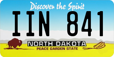ND license plate IIN841