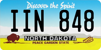 ND license plate IIN848