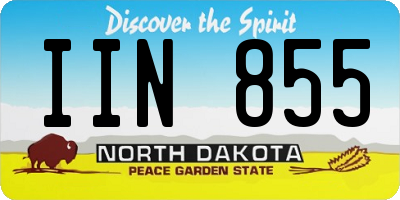 ND license plate IIN855