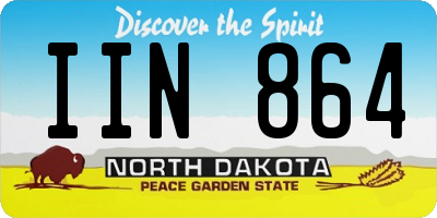 ND license plate IIN864