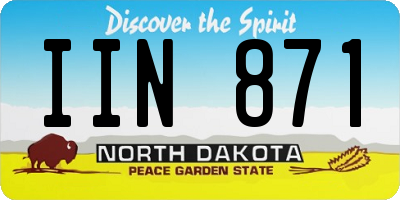 ND license plate IIN871