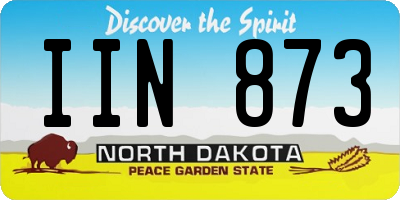 ND license plate IIN873