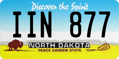 ND license plate IIN877
