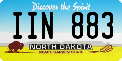 ND license plate IIN883