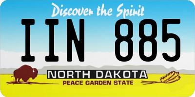 ND license plate IIN885