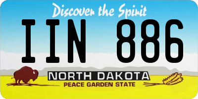 ND license plate IIN886