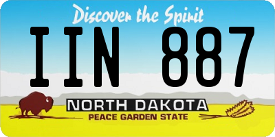 ND license plate IIN887
