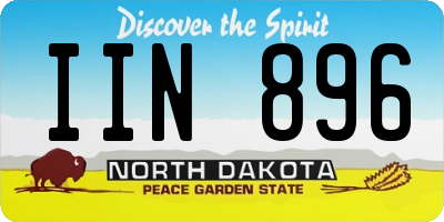 ND license plate IIN896