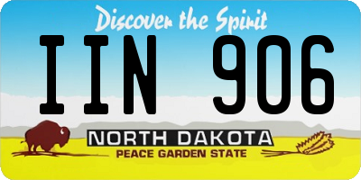ND license plate IIN906