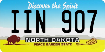 ND license plate IIN907