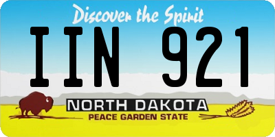 ND license plate IIN921