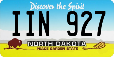 ND license plate IIN927