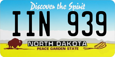 ND license plate IIN939