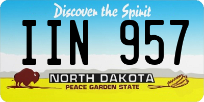 ND license plate IIN957