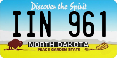ND license plate IIN961