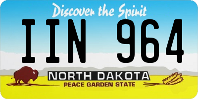 ND license plate IIN964