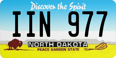 ND license plate IIN977
