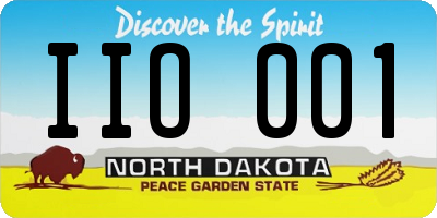 ND license plate IIO001