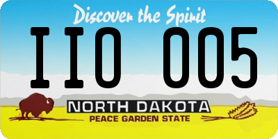 ND license plate IIO005
