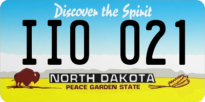 ND license plate IIO021