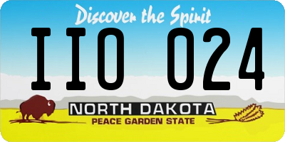 ND license plate IIO024