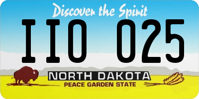 ND license plate IIO025