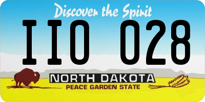 ND license plate IIO028