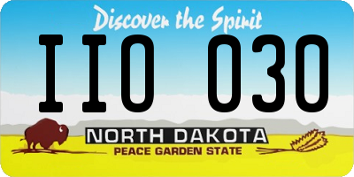 ND license plate IIO030